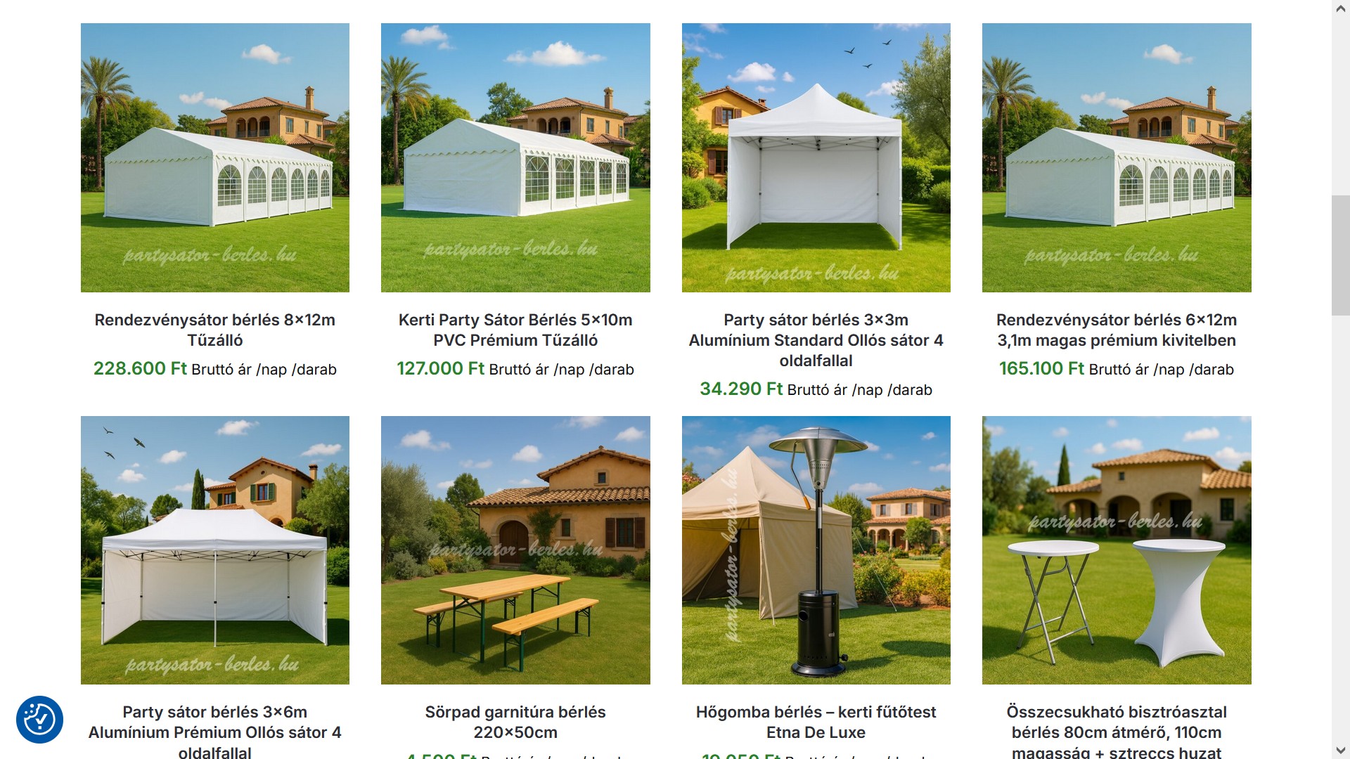 Partisátor Bérlés