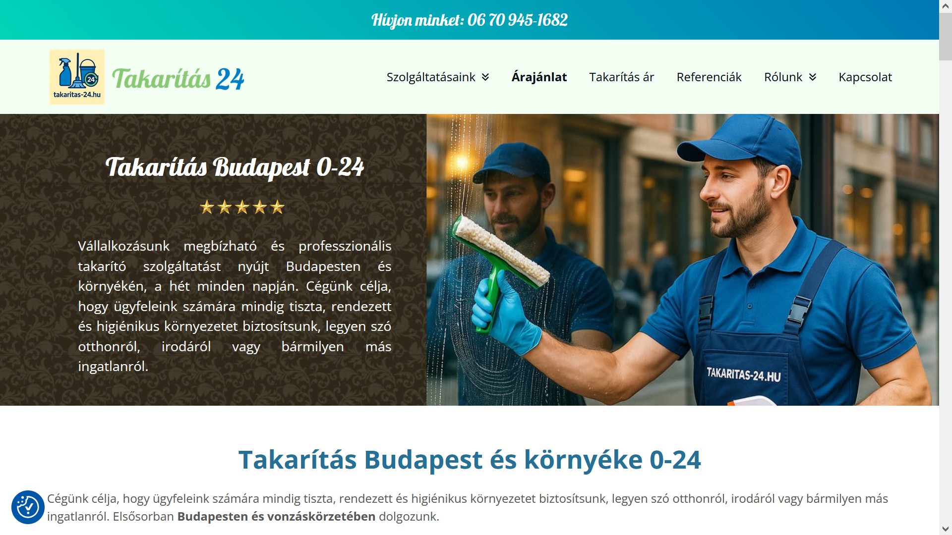 Takarítás 0–24 órában