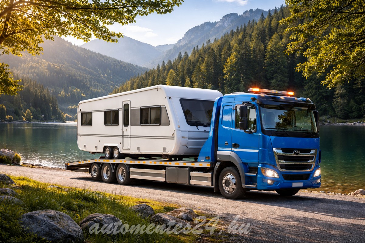 Lakókocsi szállítás lakóautó mentés